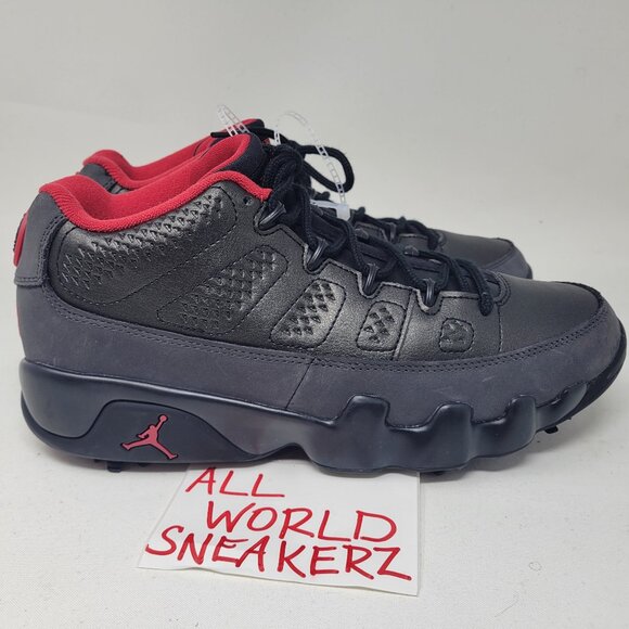 Jordan Other - Nike Air Jordan 9 Retro Golf Shoes Men's 9.5 Black Charcoal/True Red FJ5934-002